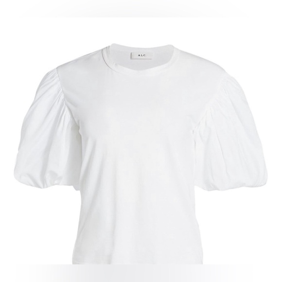 A.L.C Cassandra white puff sleeve top small - Picture 1 of 4